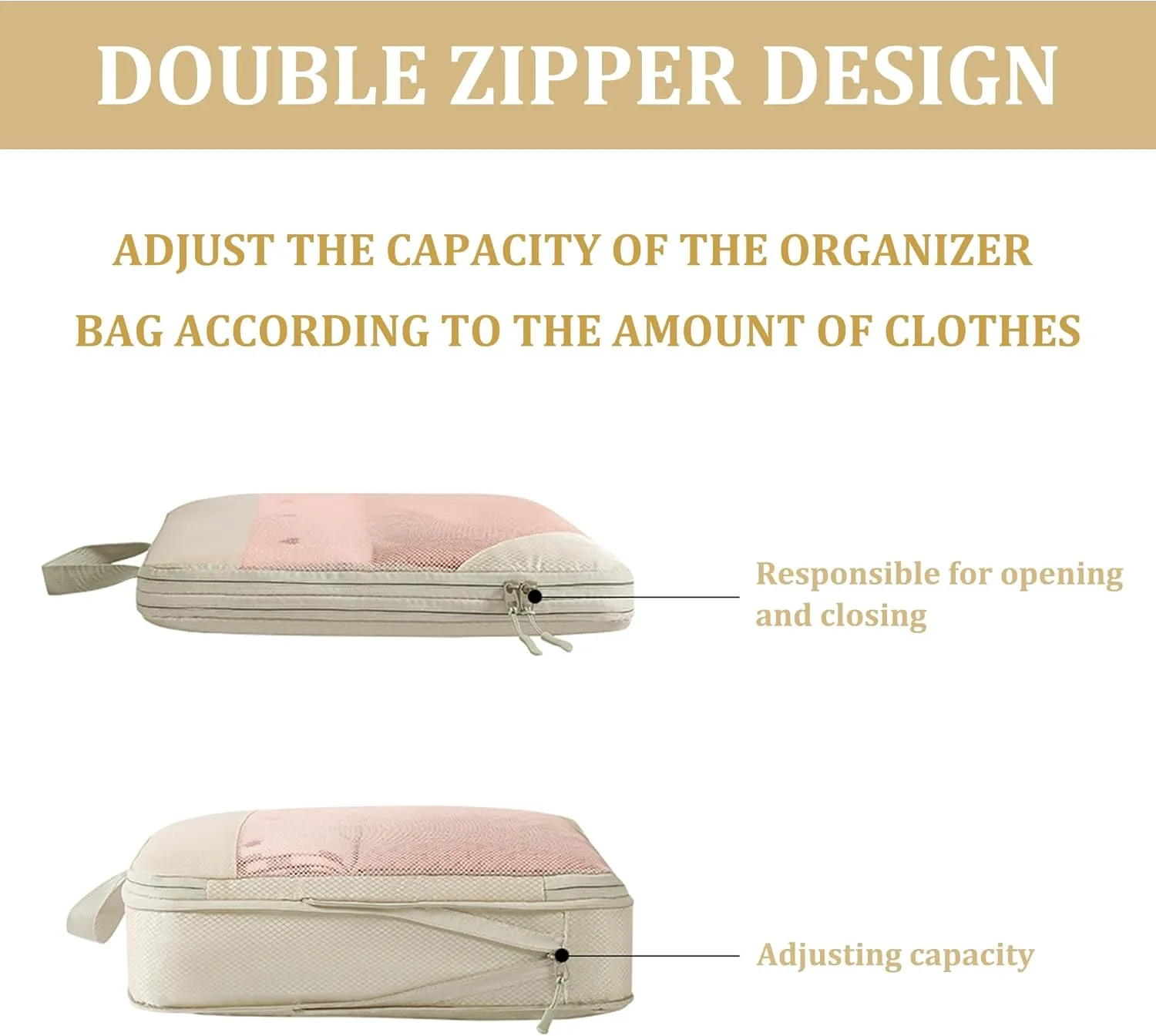 10 Set Compression Packing Cubes for Suitcases Organizer Bags Set Carry on Luggage Packing Cubes Travel Accessories Bags Set Packing Organizers for Travel Essentials (Gray)
