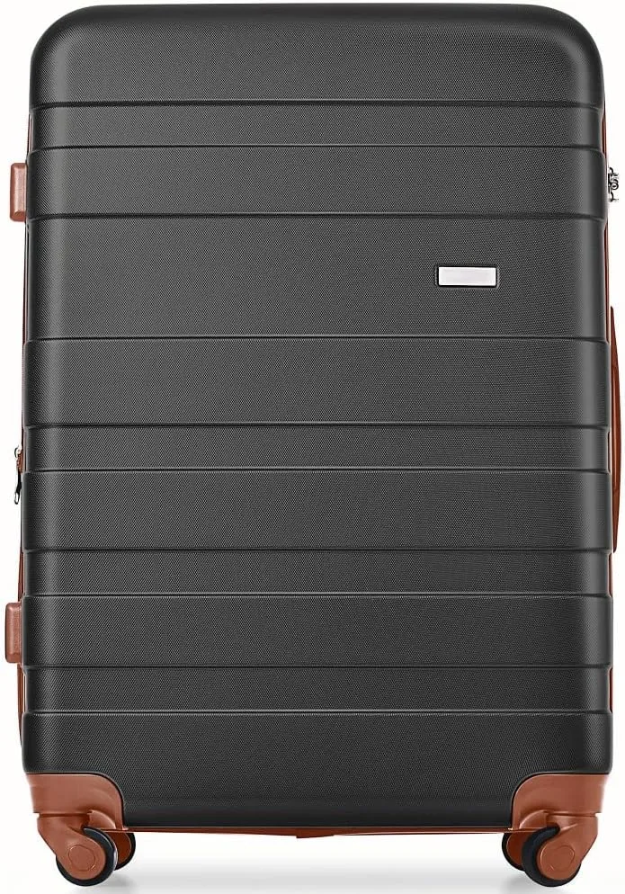 4-Piece Luggage Set | Expandable ABS Hard Shell Suitcases   Travel Bag | Carry-On & Checked Sizes with 360 Spinner Wheels | Lightweight & Durable - Grey Green (Black Brown   ABS-3)