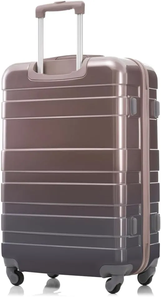 4-Piece Luggage Set | Expandable ABS Hard Shell Suitcases   Travel Bag | Carry-On & Checked Sizes with 360 Spinner Wheels | Lightweight & Durable - Grey Green (Golden   ABS PC)
