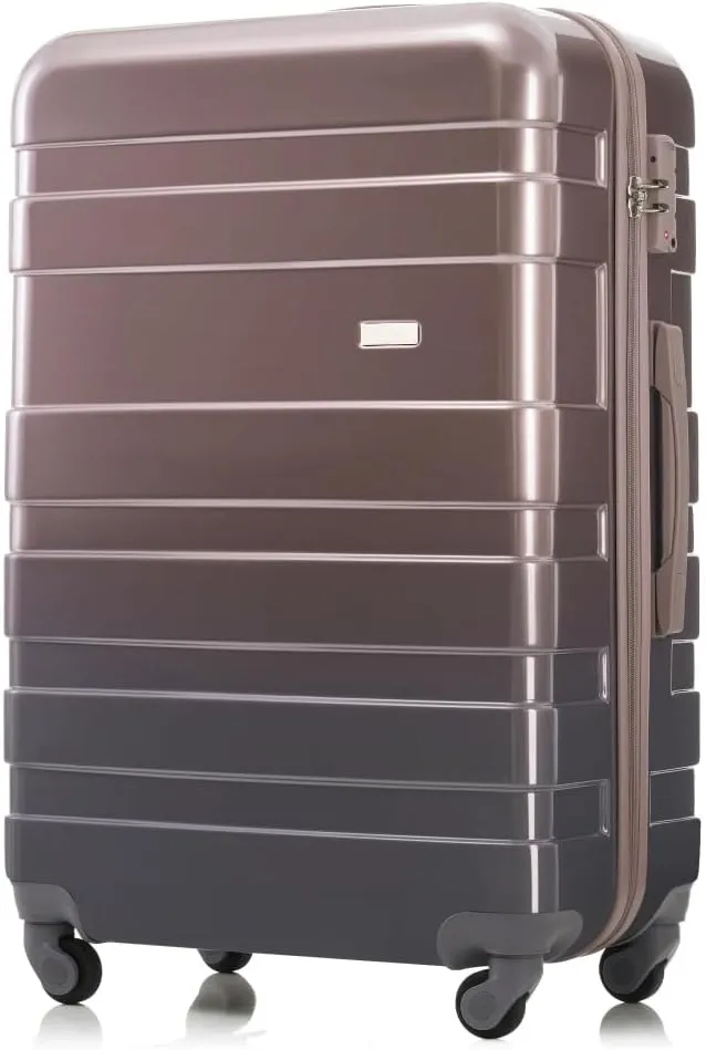 4-Piece Luggage Set | Expandable ABS Hard Shell Suitcases   Travel Bag | Carry-On & Checked Sizes with 360 Spinner Wheels | Lightweight & Durable - Grey Green (Golden   ABS PC)