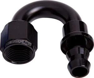 400 Series Push Lock 180° Hose End -12AN AF406-12BLK