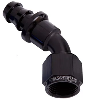 400 Series Push Lock 45° Hose End -4AN AF402-04BLK