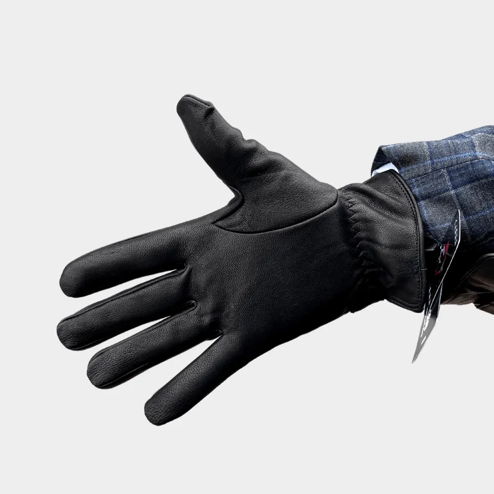 Albee Leather Glove with Snap Closure - 411