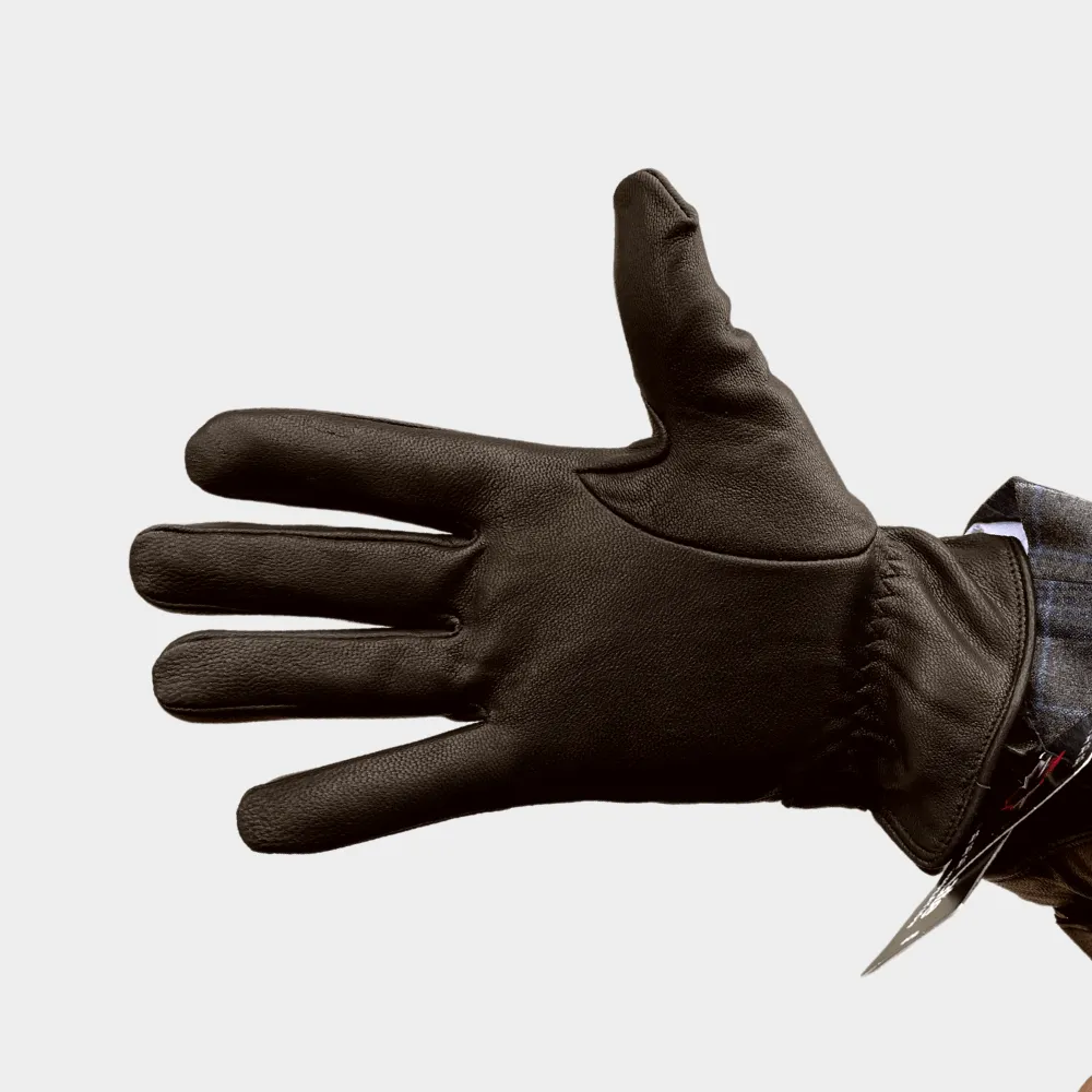 Albee Leather Glove with Snap Closure - 411