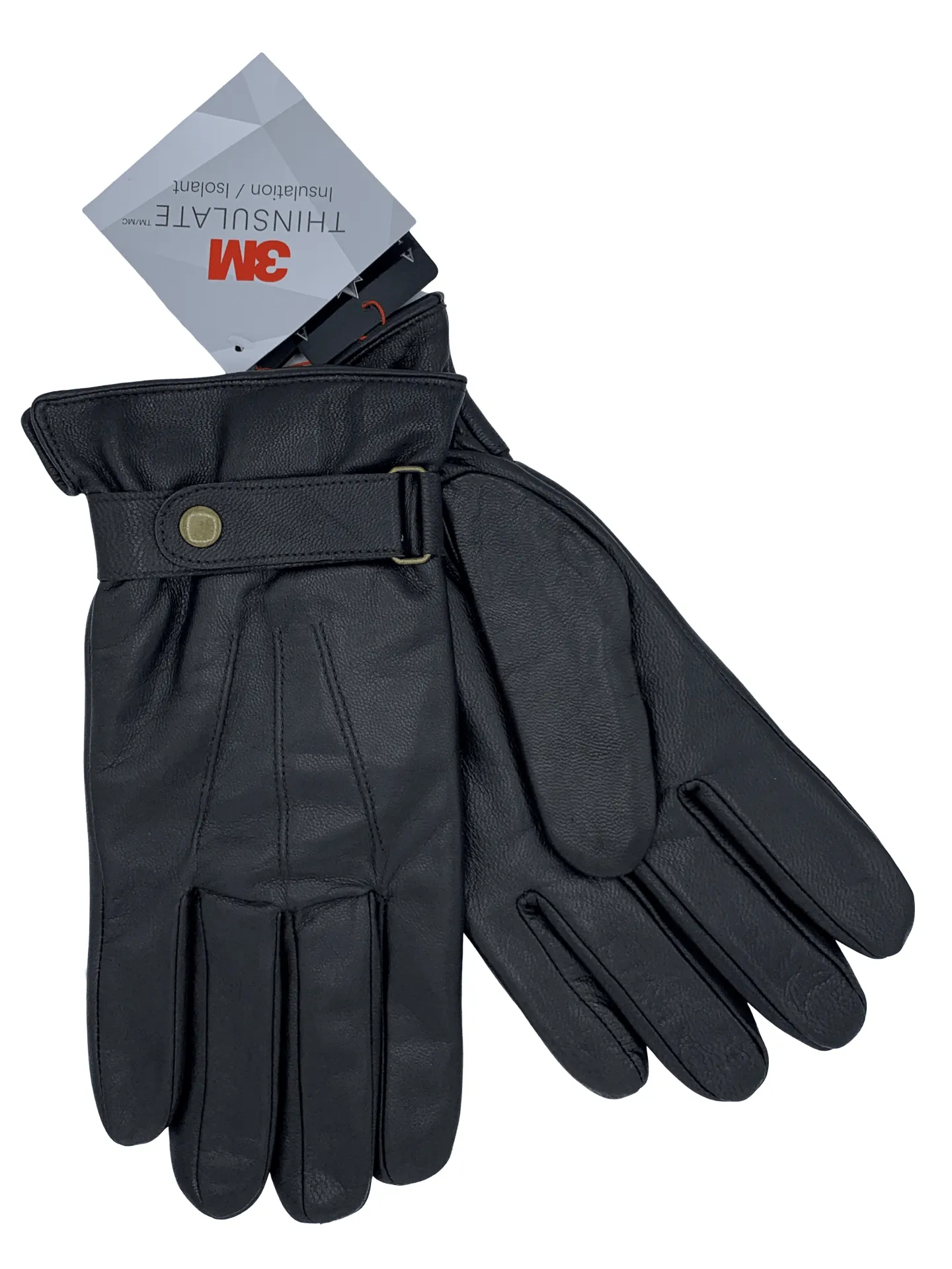 Albee Leather Glove with Snap Closure - 411