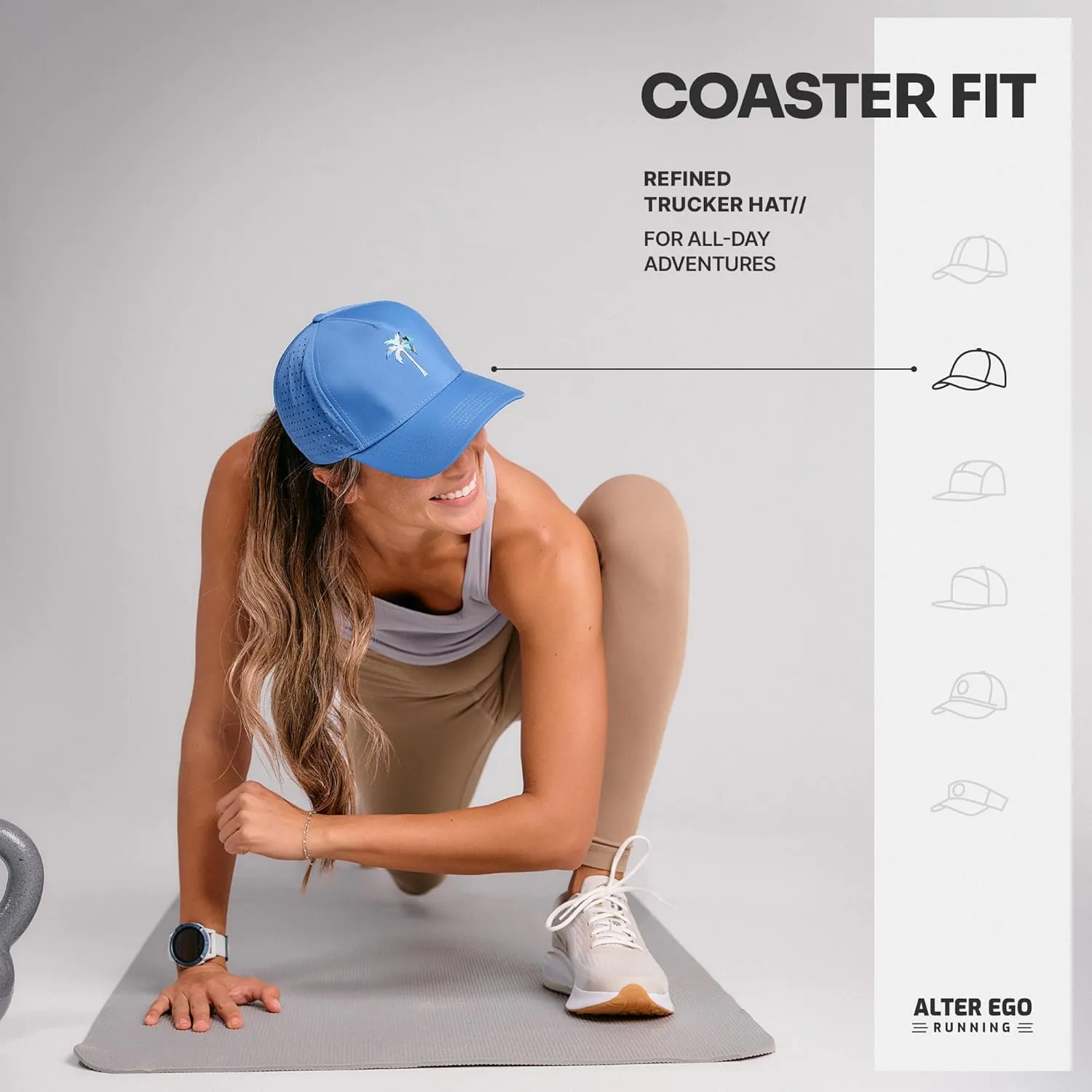 Alter Ego Coaster Splash Running Hat  Lightweight, Water Repellent, Men & Women