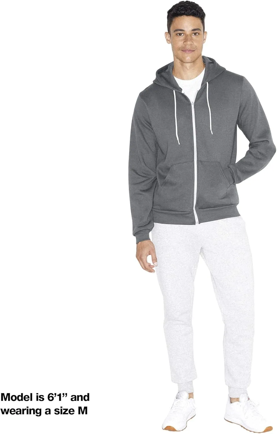 American Apparel Men's Flex Fleece Long Sleeve Zip Hoodie