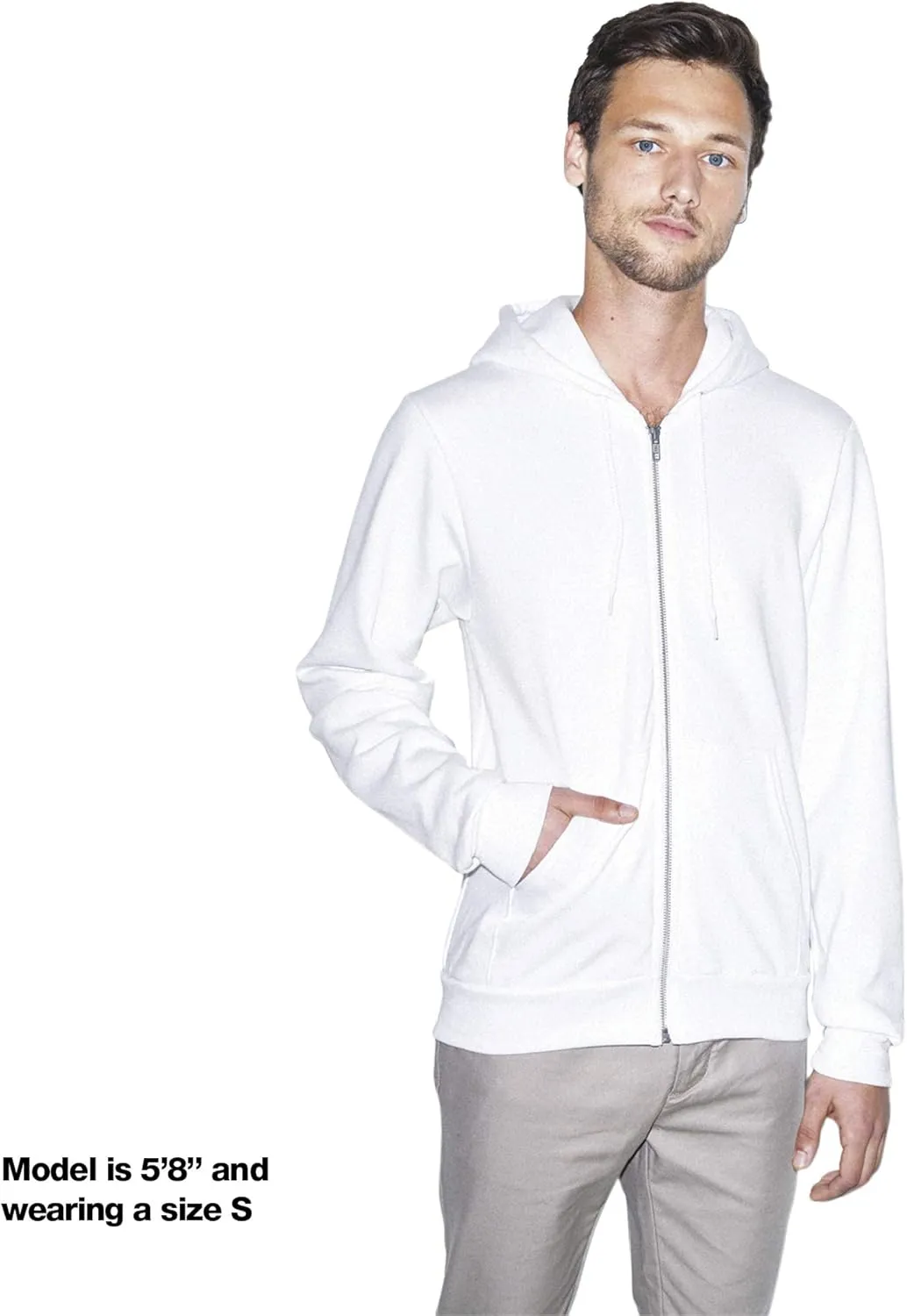 American Apparel Men's Flex Fleece Long Sleeve Zip Hoodie