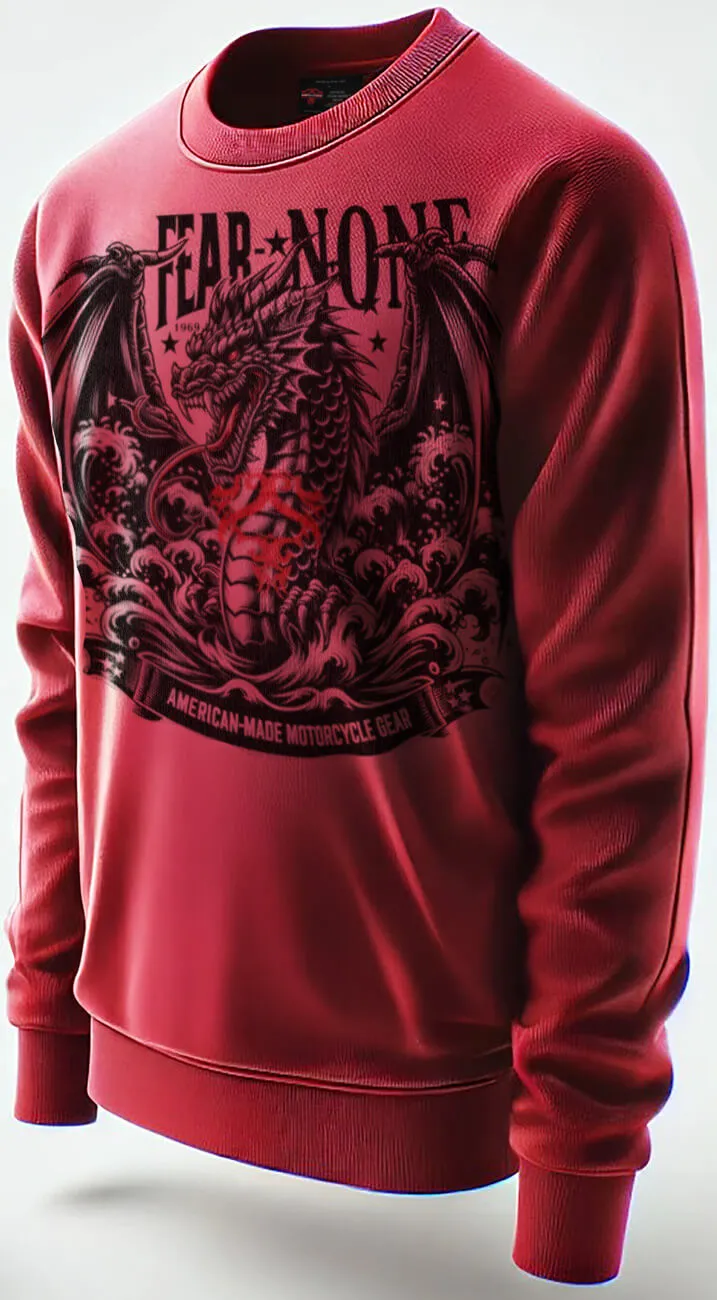 American Black Dragon Long Sleeve in Red
