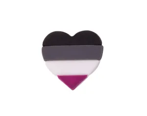Asexual Flag Heart Silicone Pins
