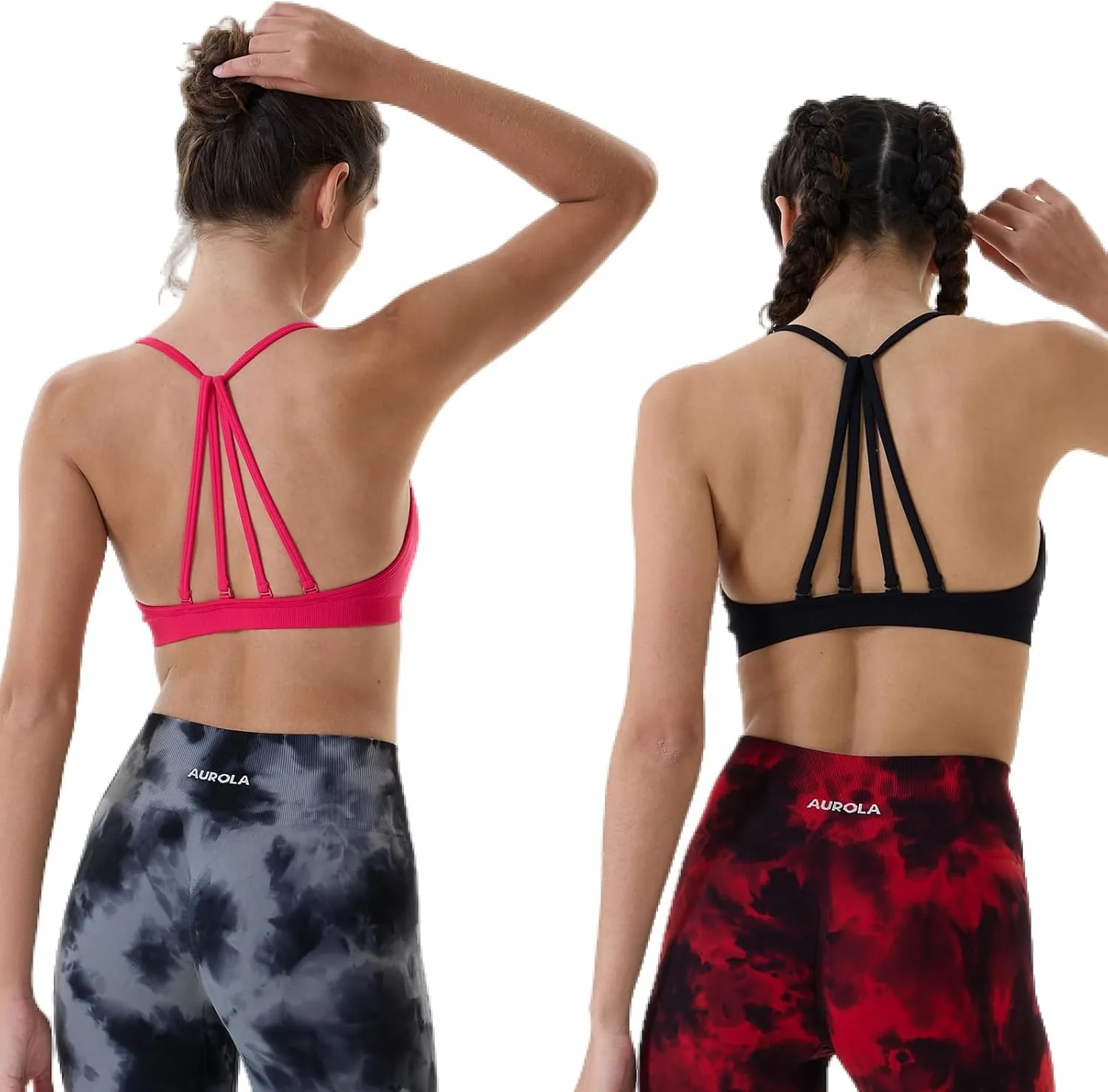 AUROLA Mercury Workout Sports Bras Women Athletic Removable Padded Backless Strapy Minimal Crop Top