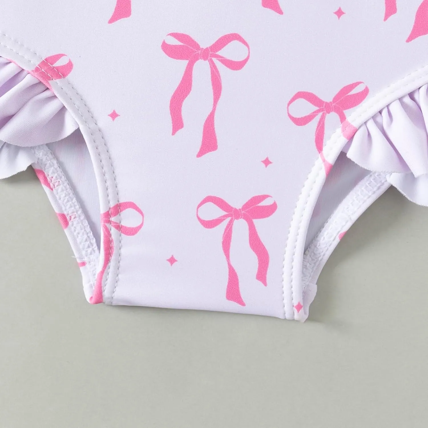 Baby Girls Long Sleeve One Piece Rash Guard Swimsuit with Hat Bathing Suit Beach Wear 0-2T
