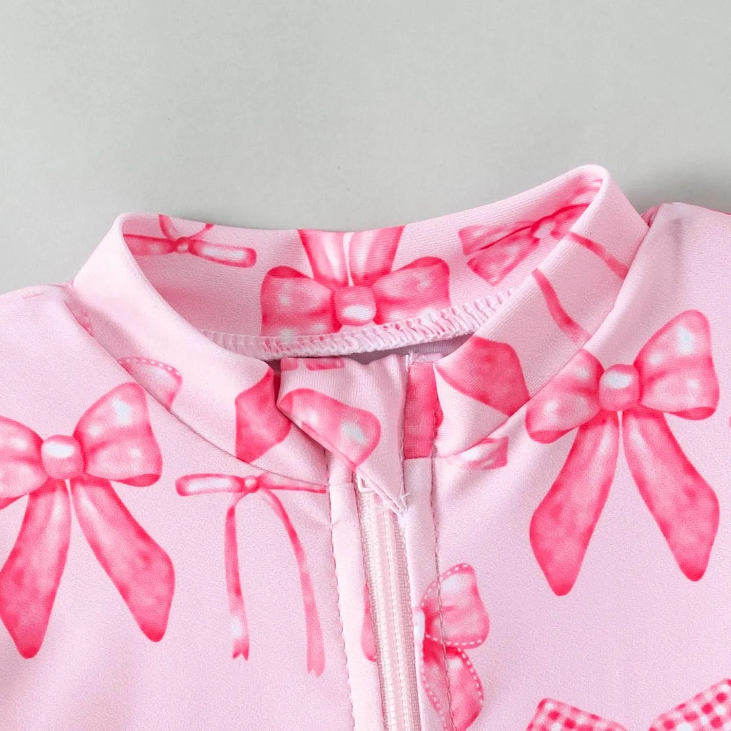 Baby Girls Long Sleeve One Piece Rash Guard Swimsuit with Hat Bathing Suit Beach Wear 0-2T