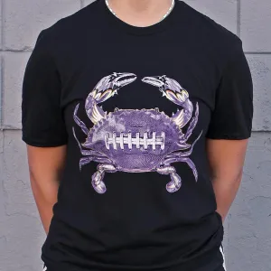 Baltimore Football Home Team Crab *Front Print* (Black) / Shirt