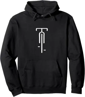 Bike logo minimal Retro, Cycling and Bicycle Lovers Pullover Hoodie