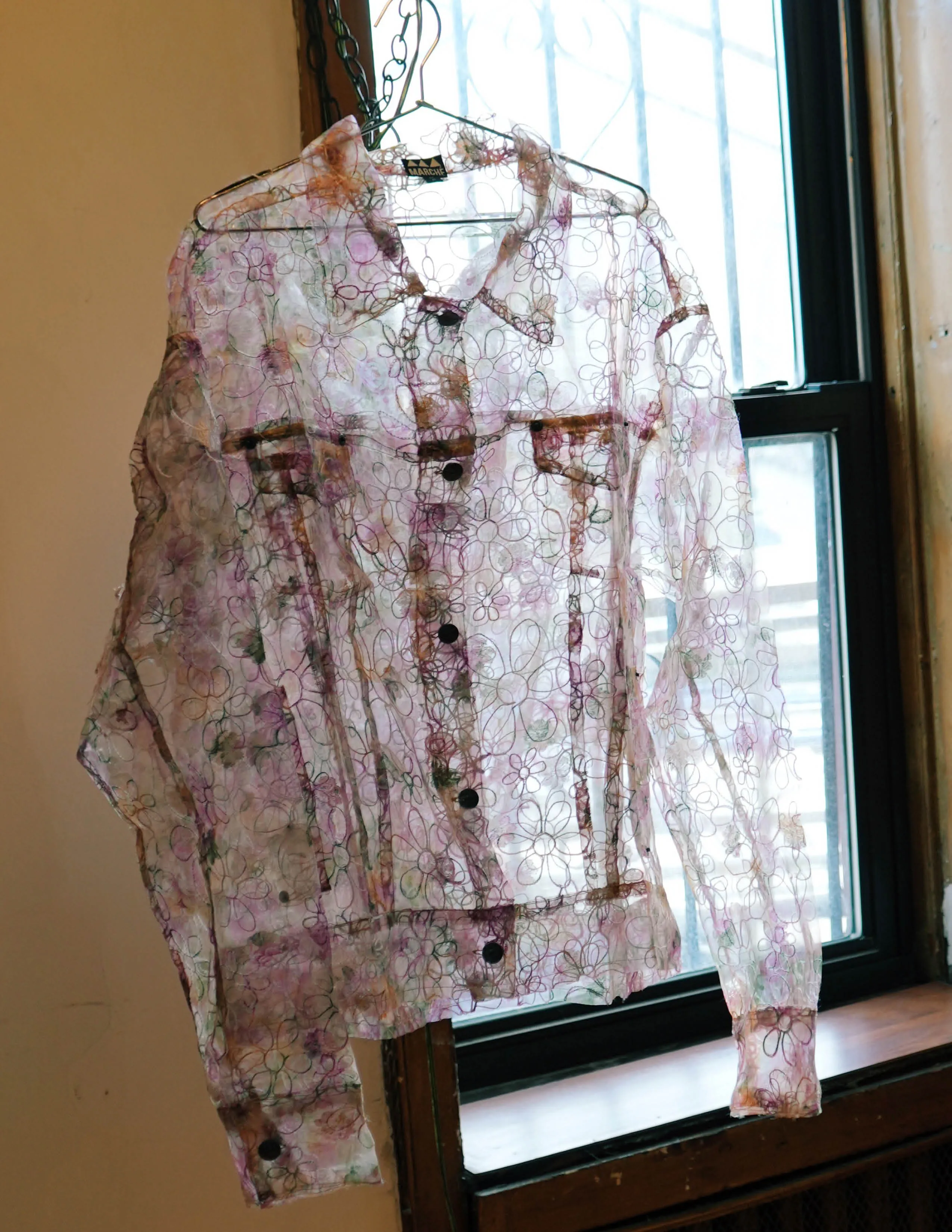 Binta Sheer Floral Embroidered Jacket