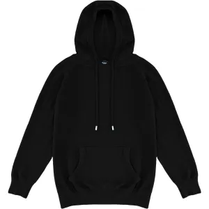 Black Mens Knit Pullover Hoodie Sweater