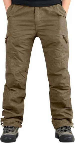 Cargo Pants for Men,Solid Long Pants Sweatpants Multiple Pockets Pants Outdoor Straight Type Fitness Trousers