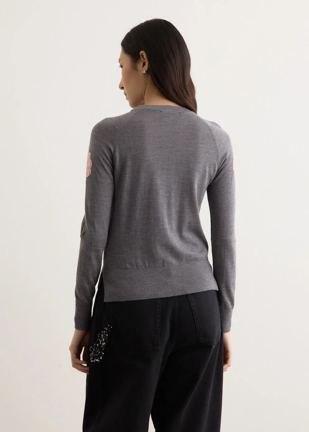 Carnation Detail Long Sleeve Jumper