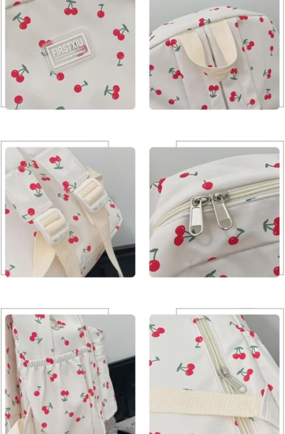 Cherry Aesthetic Backpack Laptop Travel Casual Backpack 3 Point Screwdriver