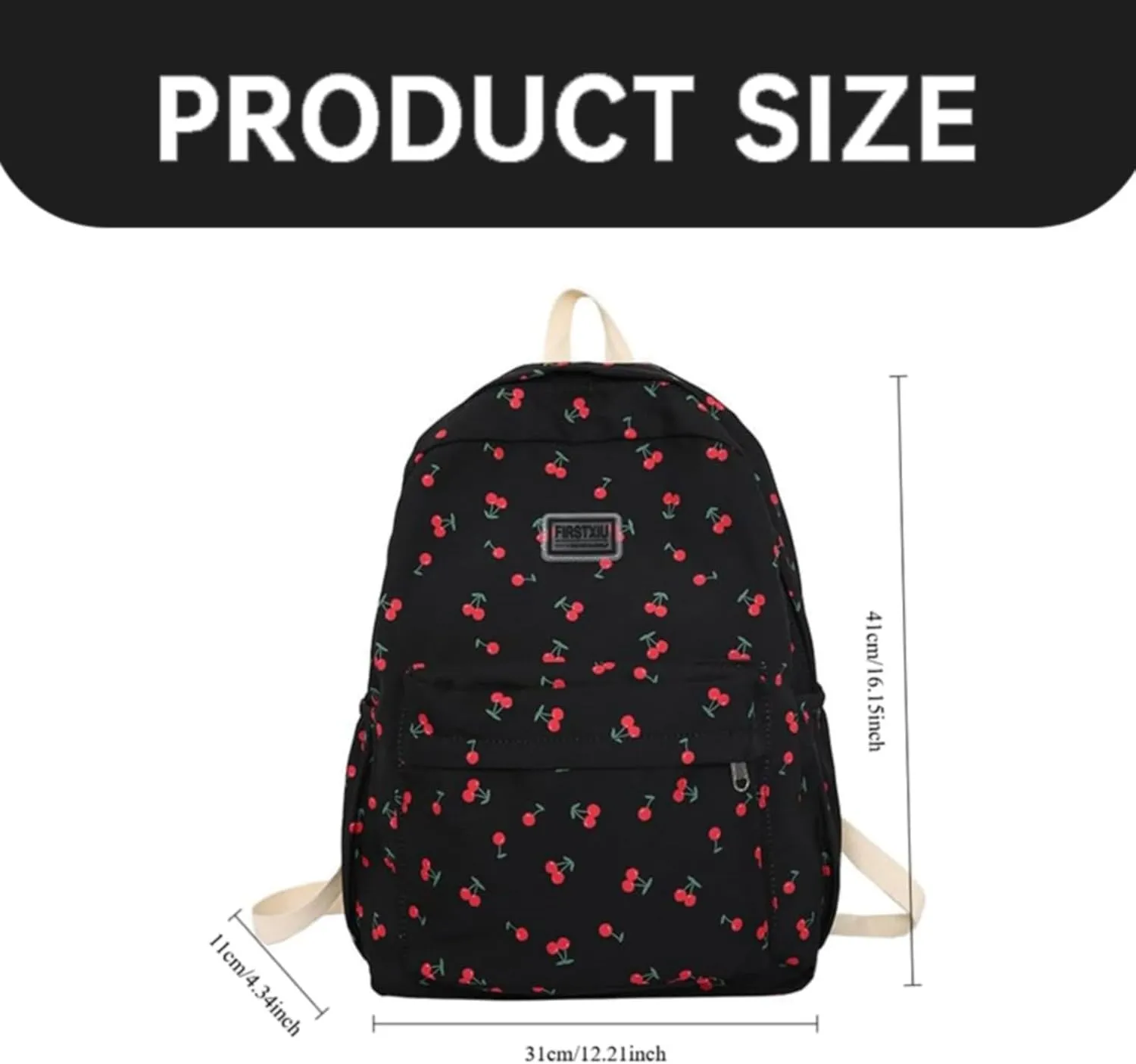 Cherry Aesthetic Backpack Laptop Travel Casual Backpack 3 Point Screwdriver