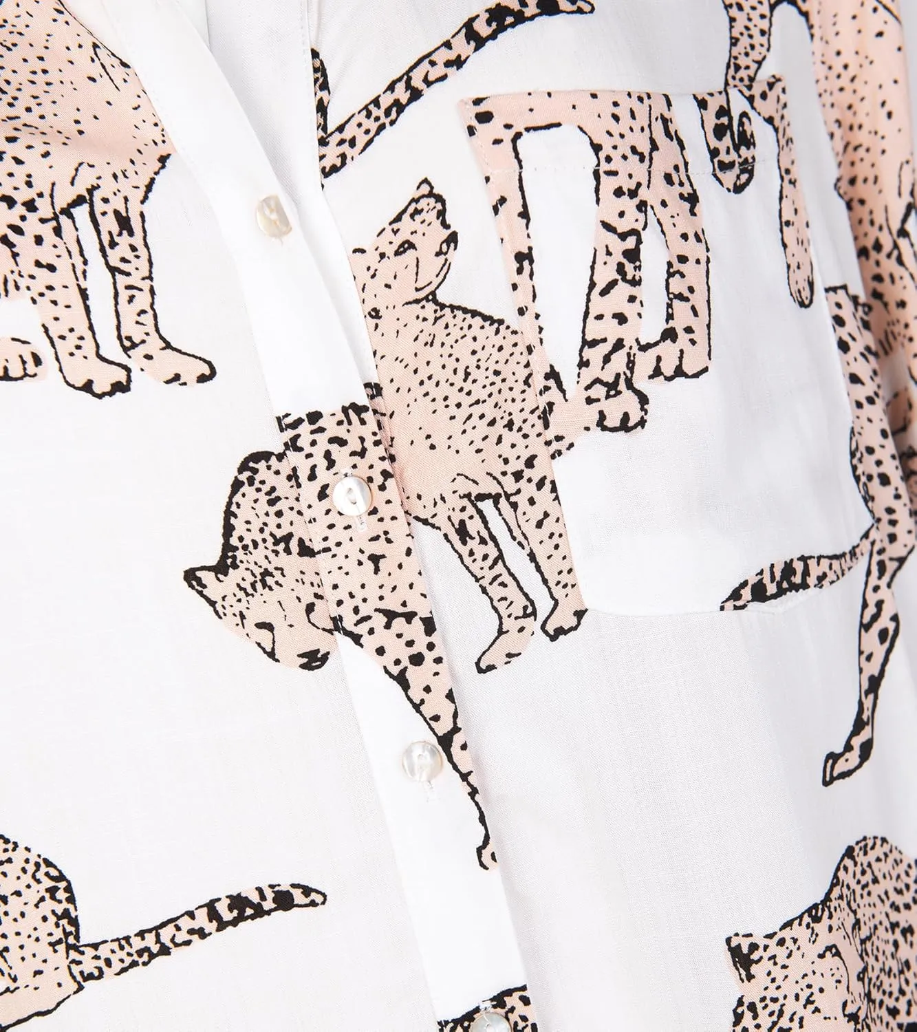 CUPSHE Dress Button Down Shirt Dress Long Sleeve Blouse Top Leopard Print