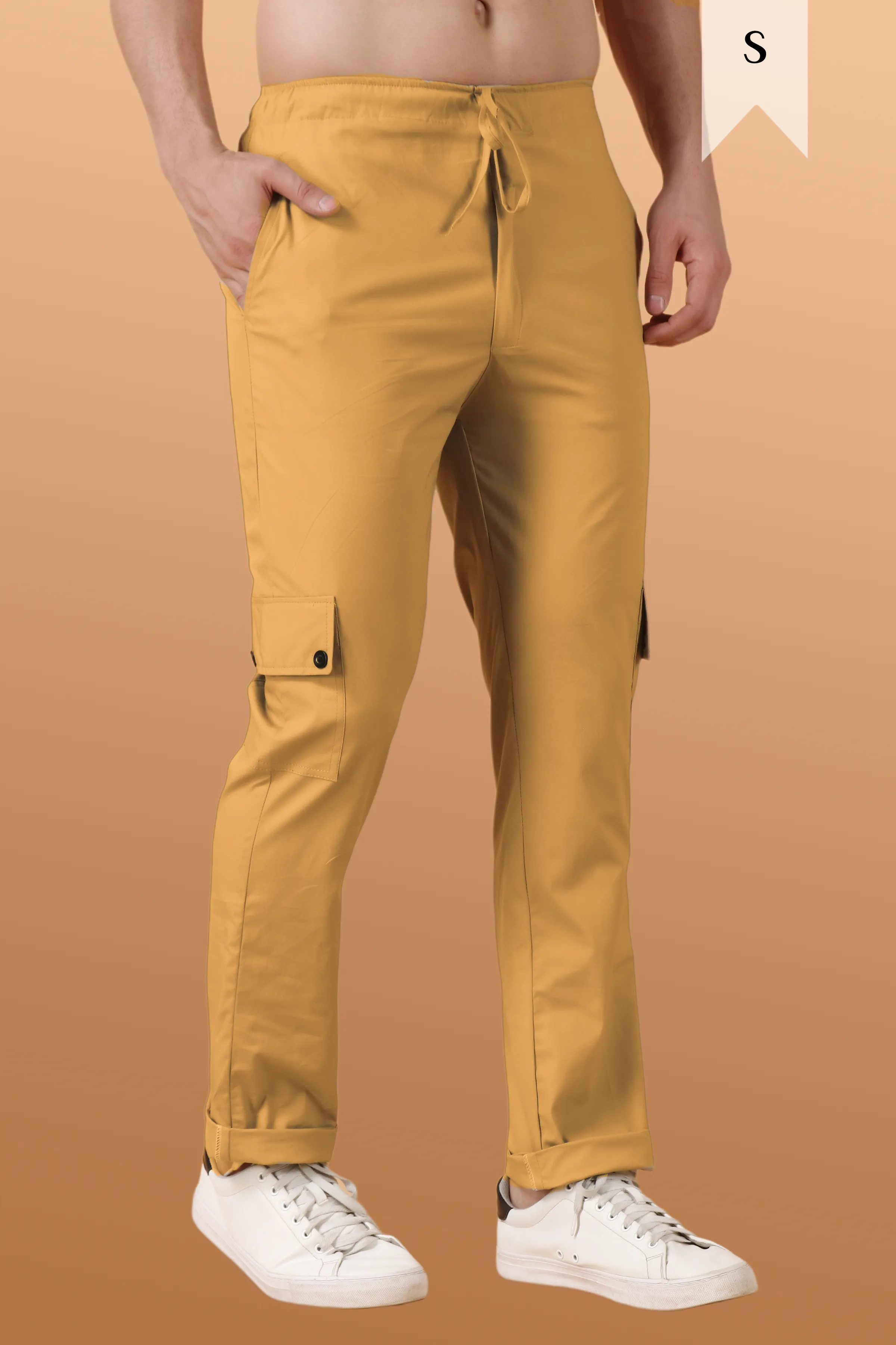 Dark Beige Stretch Cargo