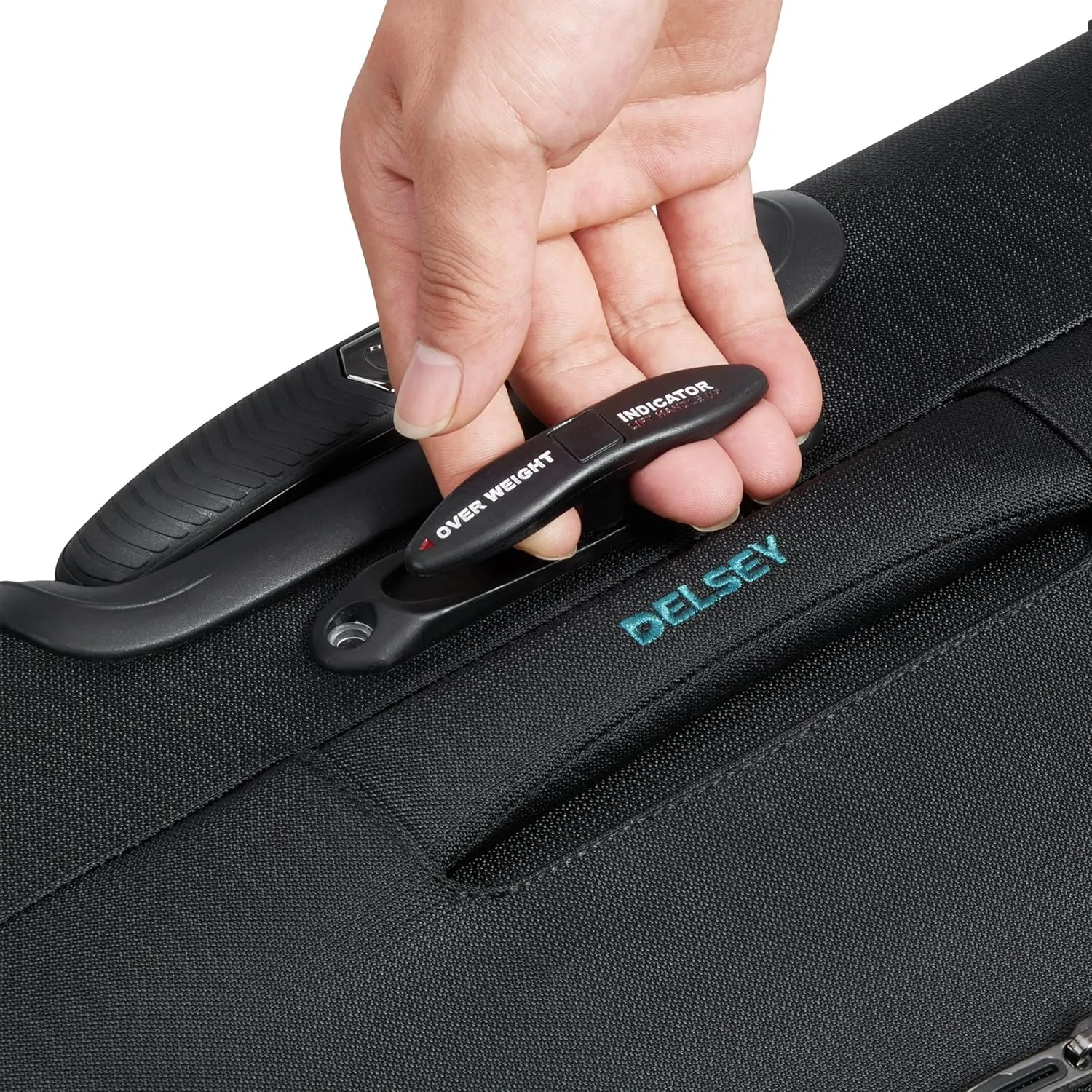 DELSEY Paris Hyperglide Softside Expandable Luggage with Spinner Wheels, Black, Checked-Medium 25 Inch