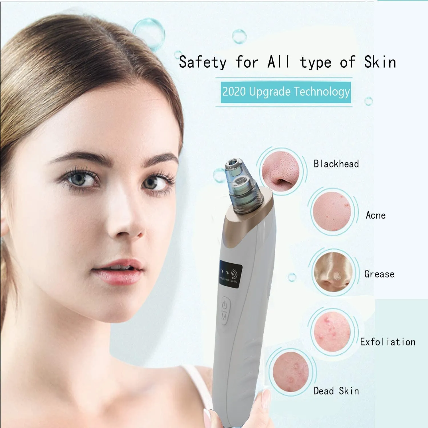 Electric Blackhead Removal Device Pore Cleanser Gadget Microcrystal Household Pore Cleaner Professional Beauty Instrument