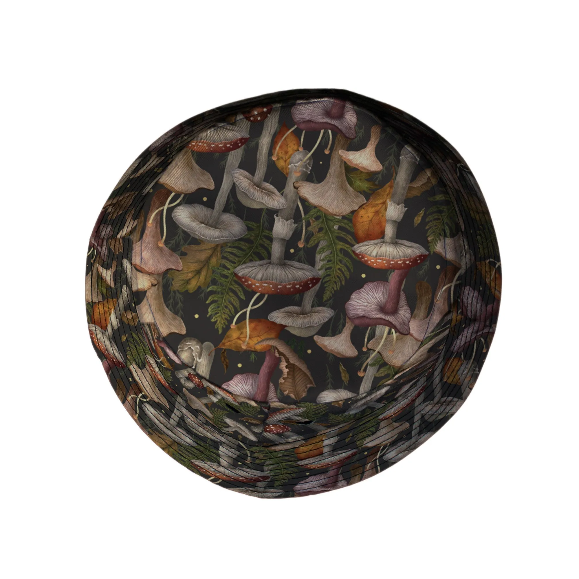Episodic Autumn Mushroom Collage Bucket Hat