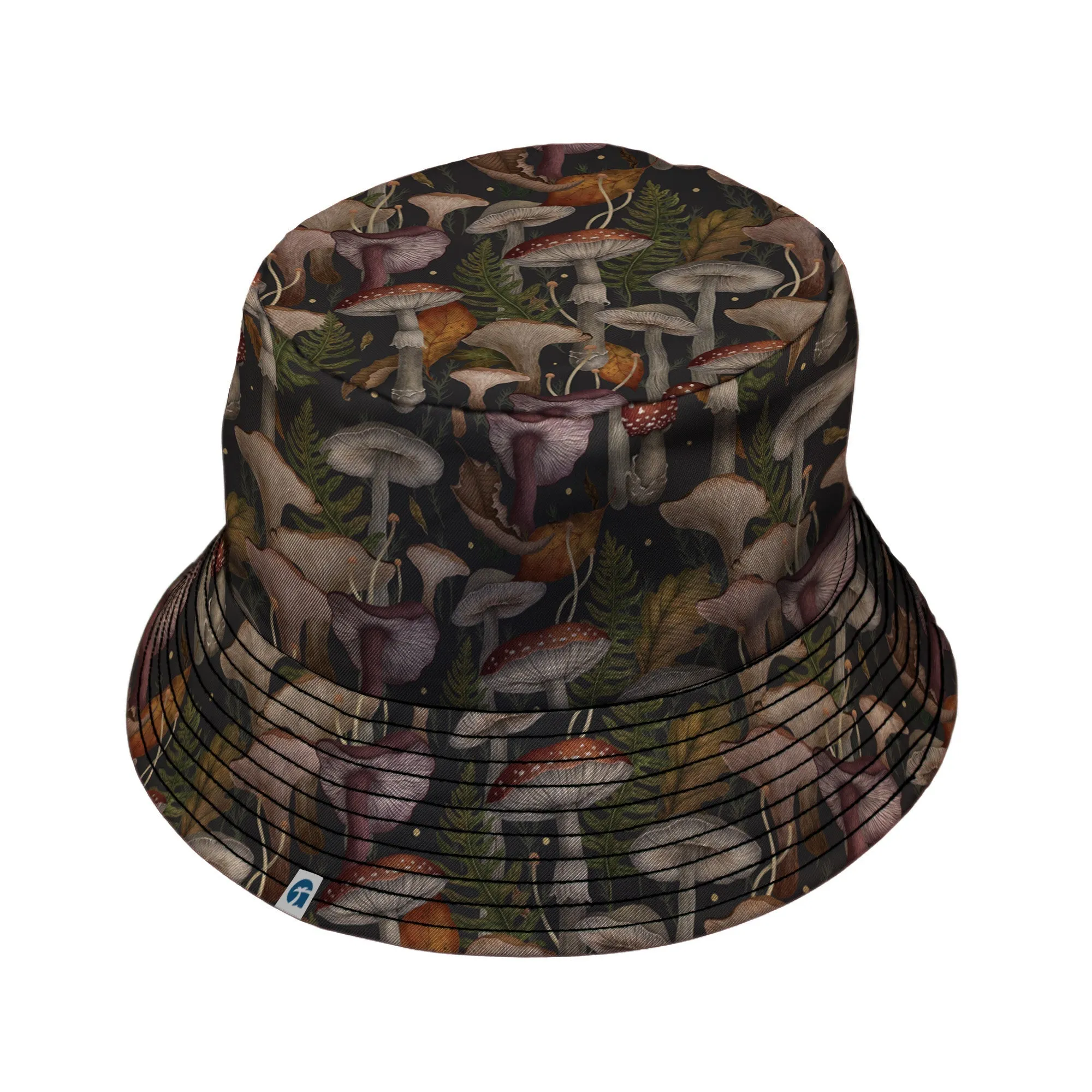 Episodic Autumn Mushroom Collage Bucket Hat