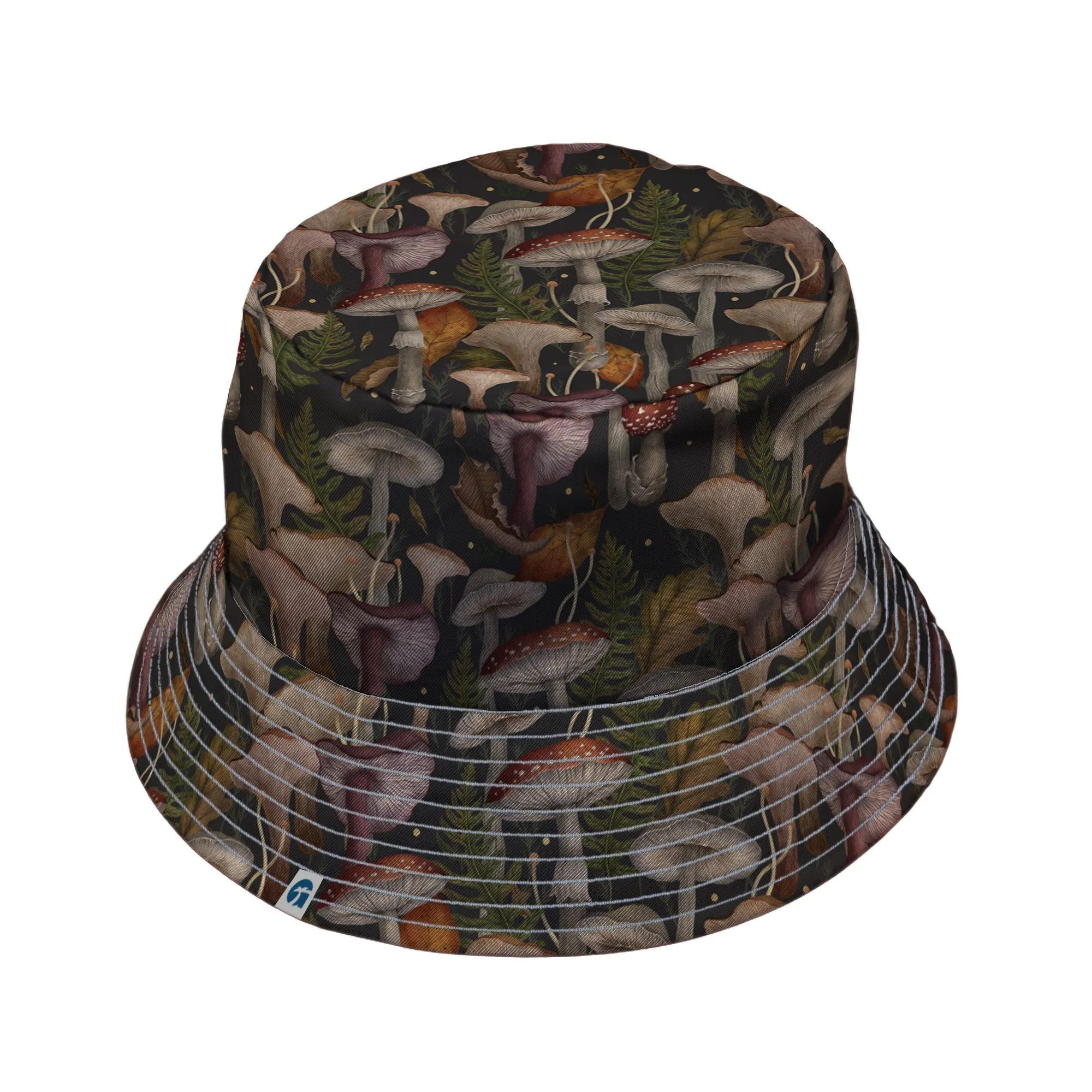 Episodic Autumn Mushroom Collage Bucket Hat