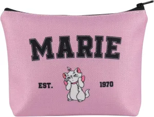 G2TUP Cute Aristocats Cat Cosmetic Bag Cats Est 1970 Reusable Toiletry Bag White Cartoon Aristocats Merch (M Cat MG)