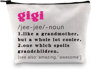 G2TUP Gigi Makeup Bag Gift from Grandchildren New Gigi Grandma Birthday Present Gigi Definition Organizer (Gigi)