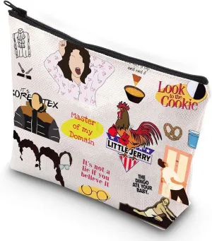 G2TUP Jerry 90's Tv Show Make Up Bag Kramer George Urban Chicken Funny Rooster Gift Elaine Marie Fan Merch (Chicken Makeup Bag)
