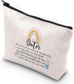 G2TUP Medical Studen Doctor Zippered Makeup Bag Doctor Cosmetic Bag Medical Graduation Gifts (Rainbow doctor)