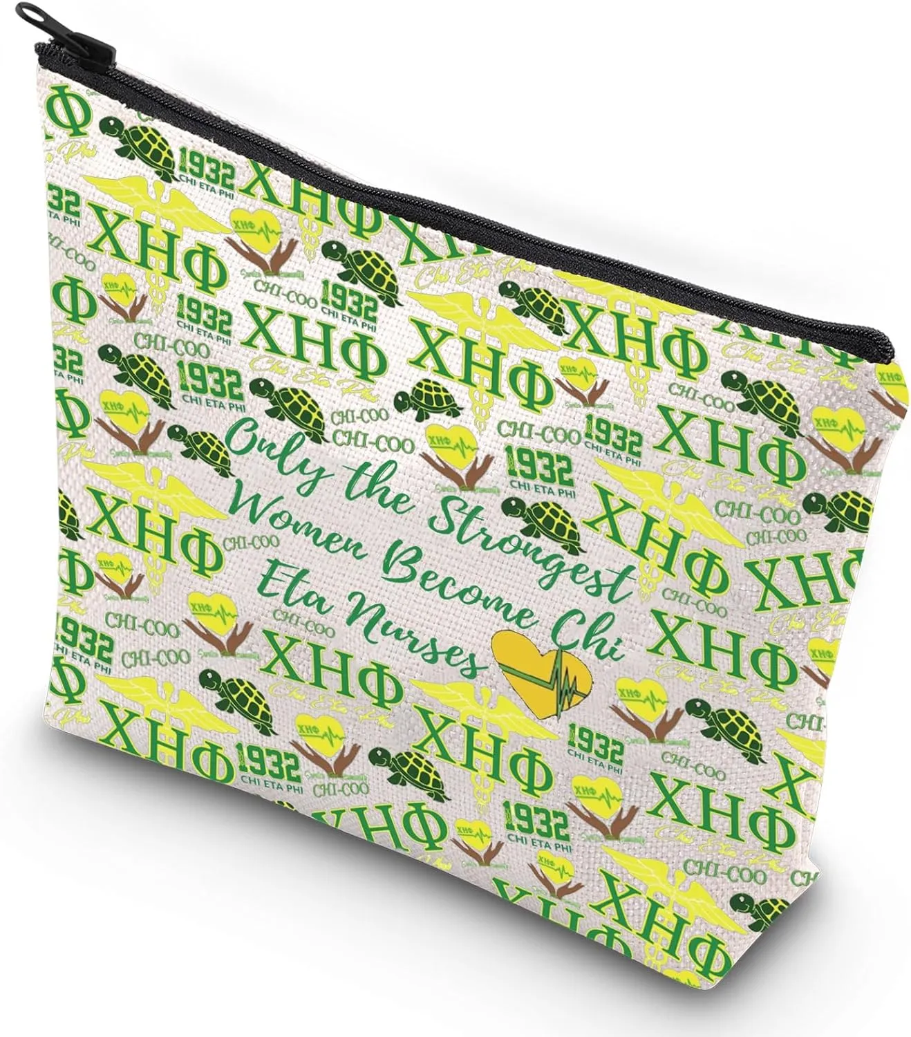 G2TUP Nursing Sorority Makeup Bag Gift Sorority Gift Only the Strongest Women Become Nurses Cosmetic Bag 1932 Sisterhood Merch (Only Strongest New)