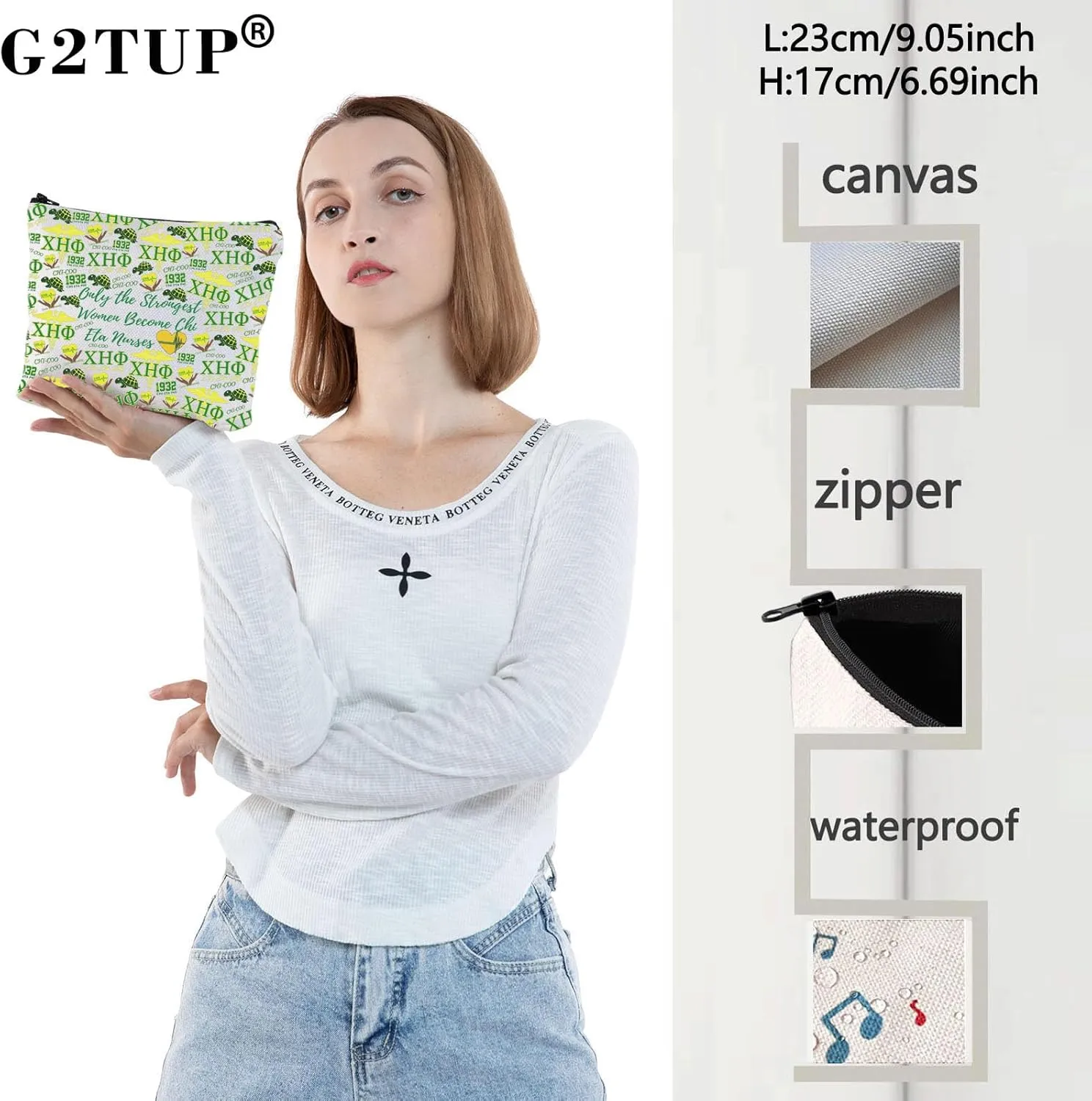 G2TUP Nursing Sorority Makeup Bag Gift Sorority Gift Only the Strongest Women Become Nurses Cosmetic Bag 1932 Sisterhood Merch (Only Strongest New)