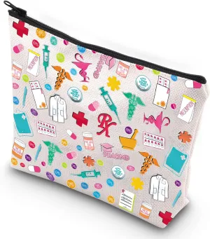 G2TUP Pharmacy Student Pharmacist Cosmetic Bag Medicine Pouch RX First Aid Travel Zipper Bag (RX Bag)