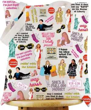 G2TUP Ugh As If Makeup Bag 90s Movie Dionne Fans Gift Cher Horowitz Reusable Zipper Pouch Cher Dionne Merch (Have No Idea TG)