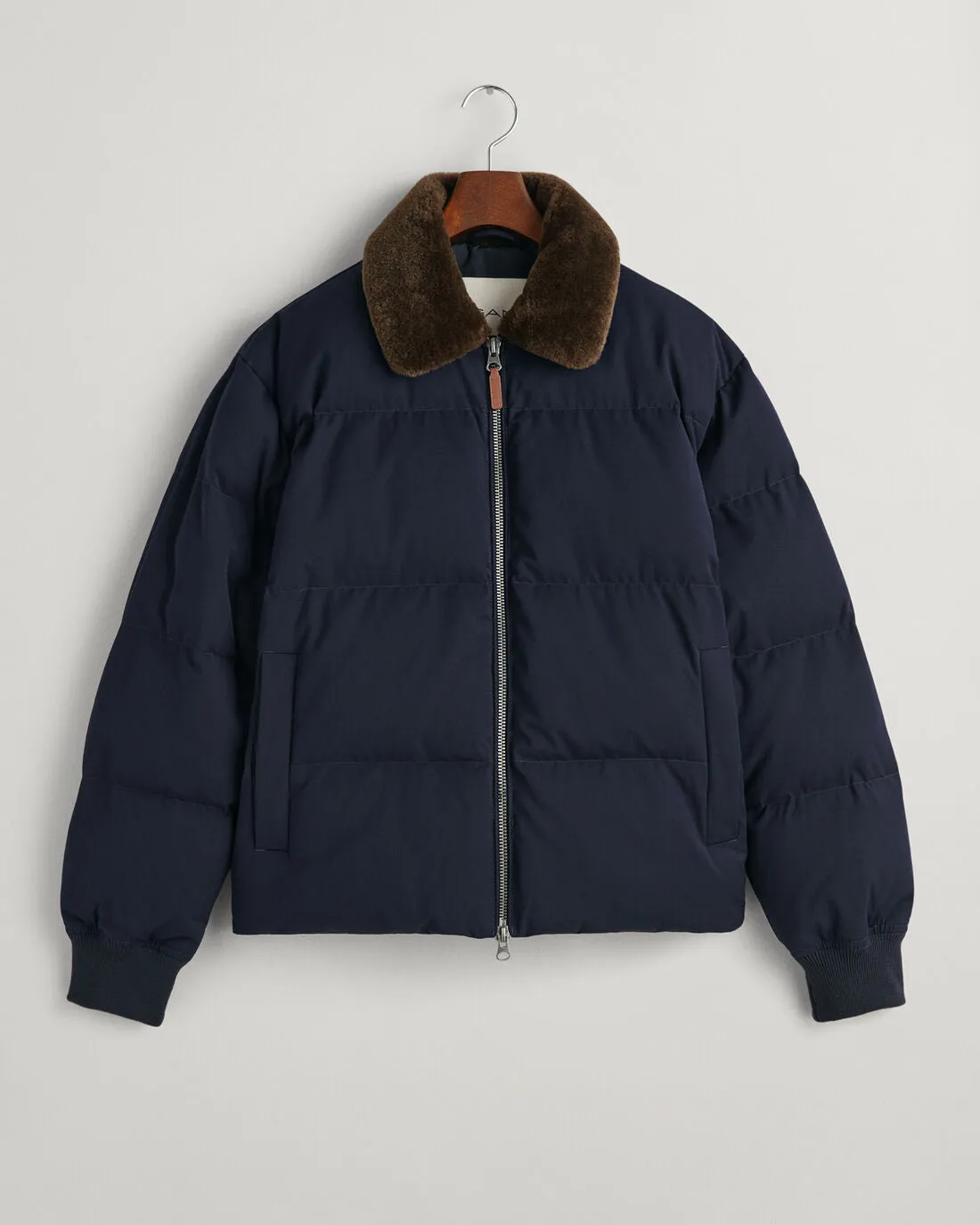 Night Blue GANT Padded Flannel Puffer Jacket