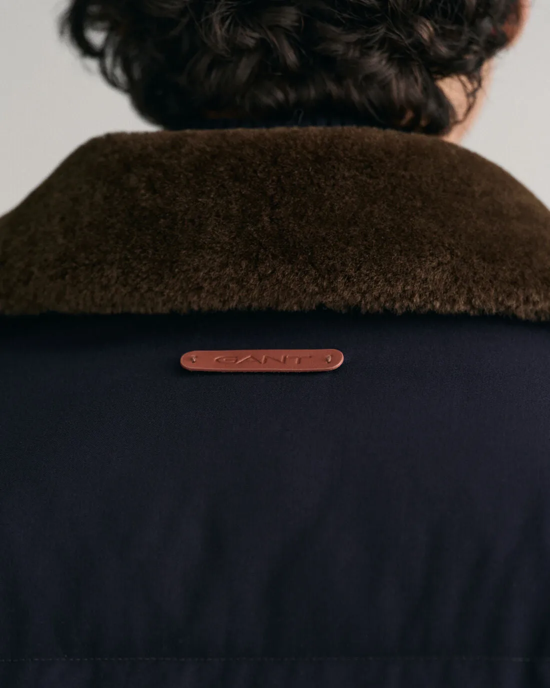 Night Blue GANT Padded Flannel Puffer Jacket