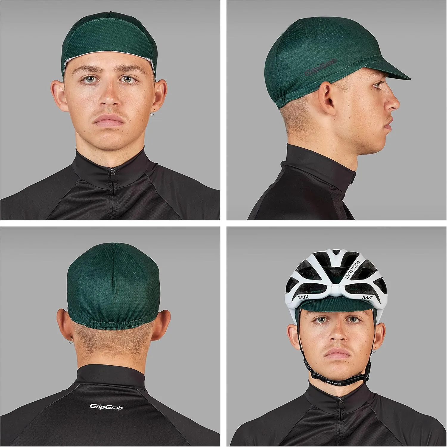 GripGrab Lightweight Summer Cycling Cap UV-Protection Under-Helmet Visor Mesh Hat Thin Breathable SPF Bicycle Headwear