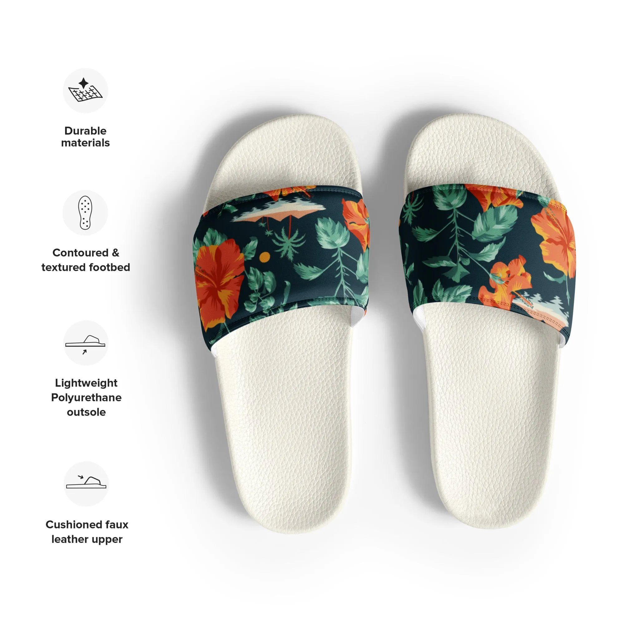 Hawaiian Hibiscus Mens slides