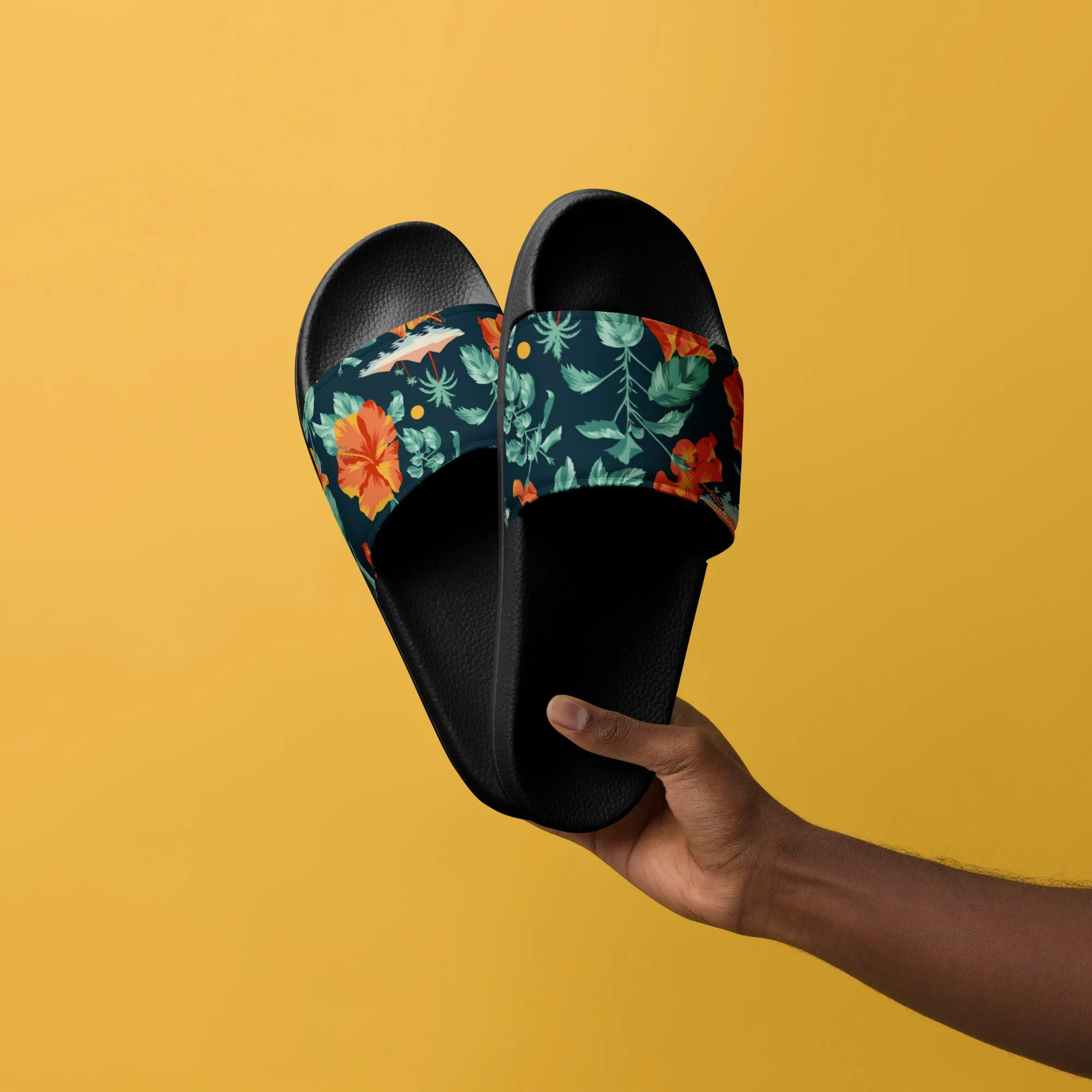 Hawaiian Hibiscus Mens slides