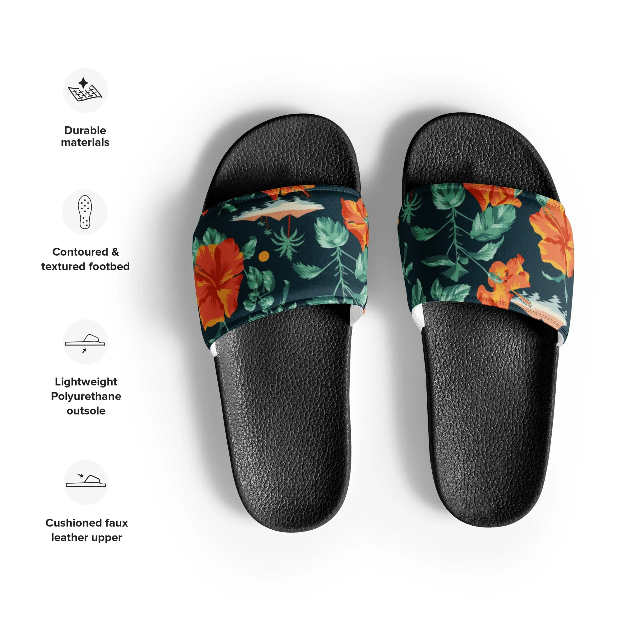 Hawaiian Hibiscus Mens slides