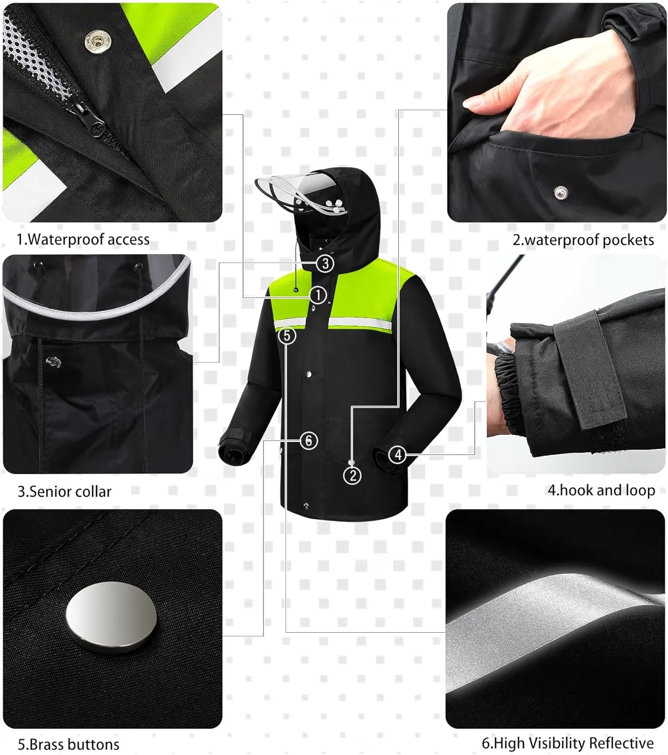 iCreek Rain Suit Waterproof Jacket and Trouser Suit Raincoat for Men and Women Outdoor All-Sport Breathable Anti-storm