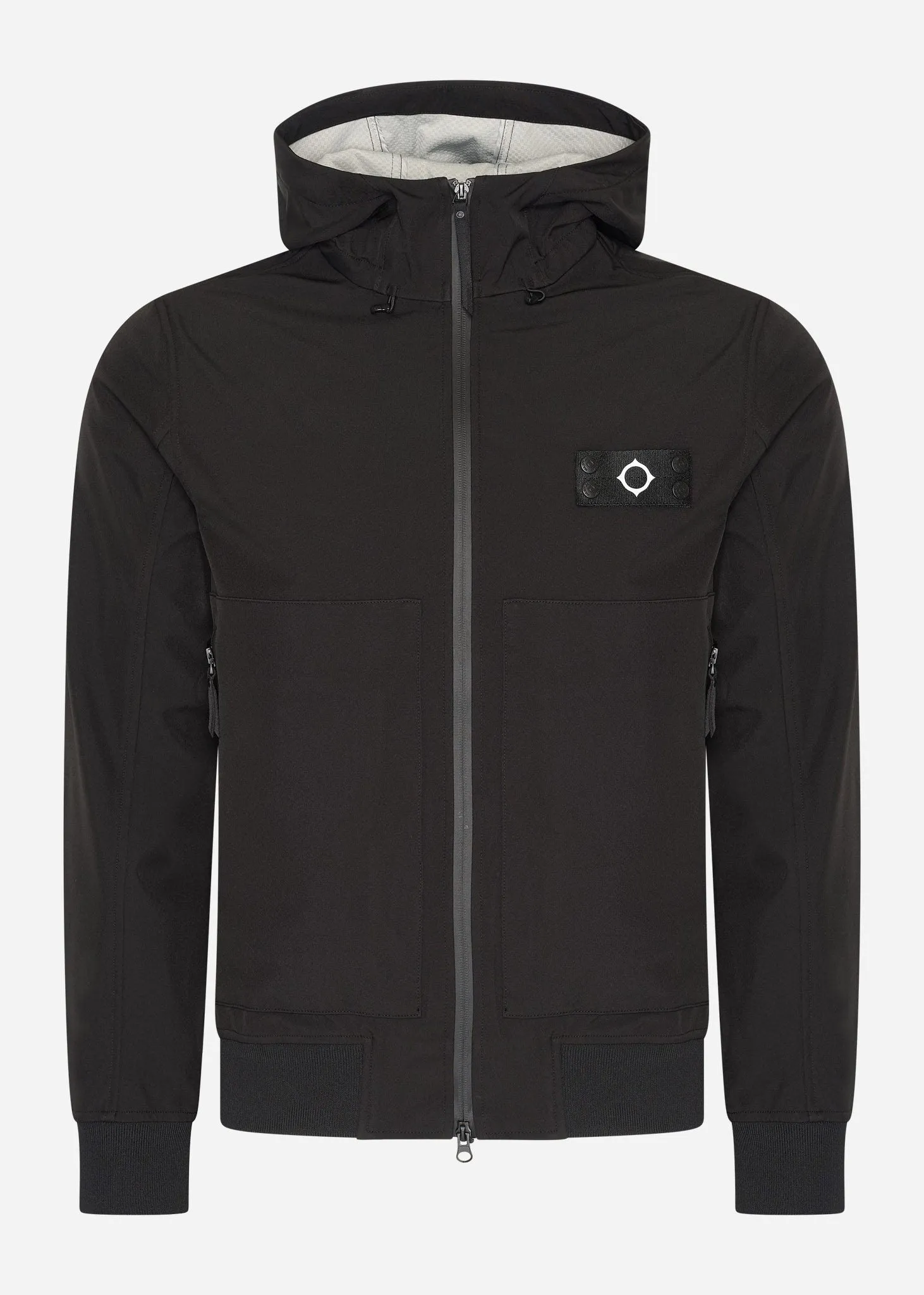 Infantry softshell hooded jacket - black