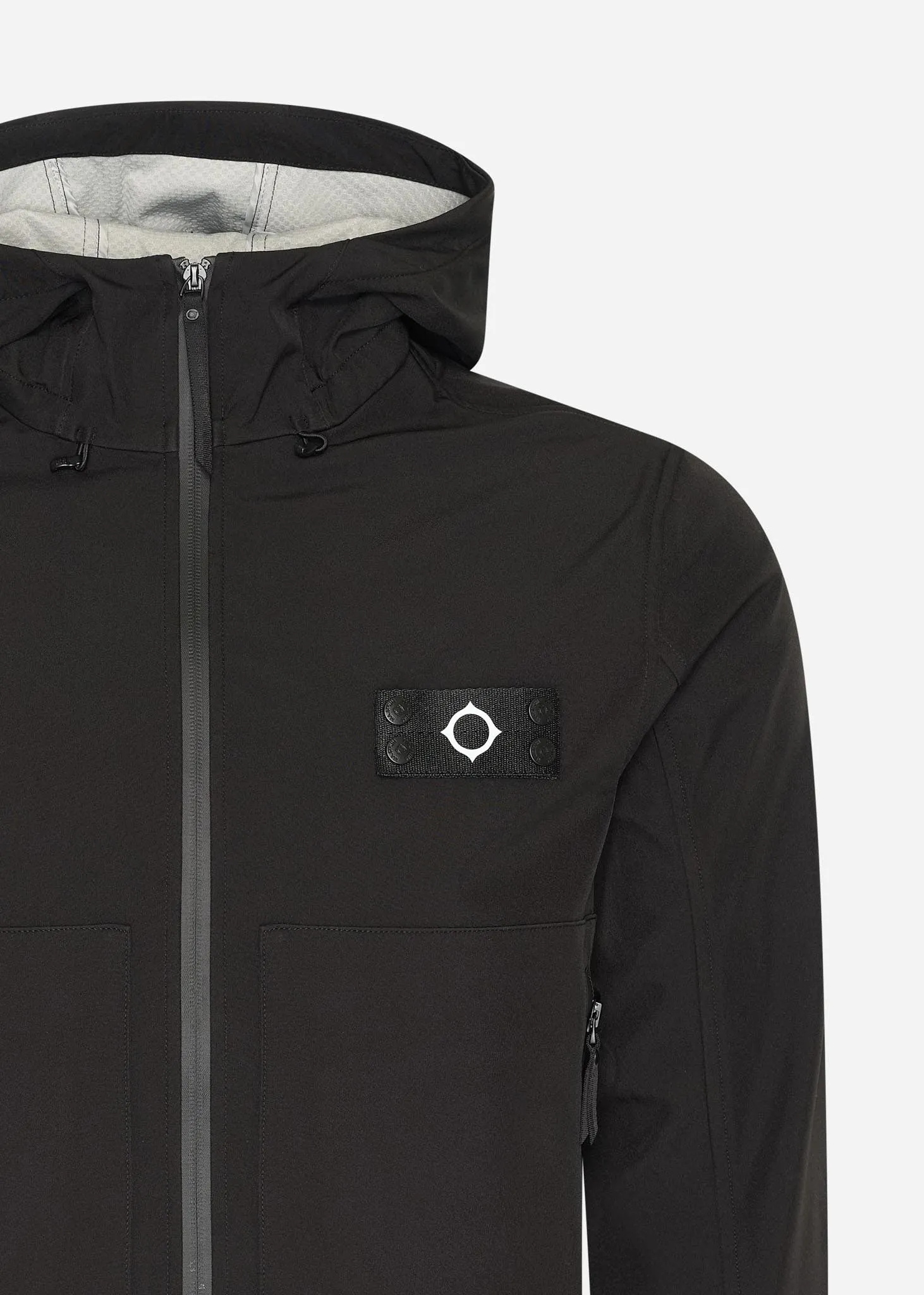 Infantry softshell hooded jacket - black
