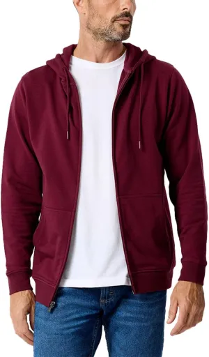 INTO THE AM Premium Zip Up Hoodies for Men S - 4XL Casual Lightweight Fitted Full Zip Sweatshirt